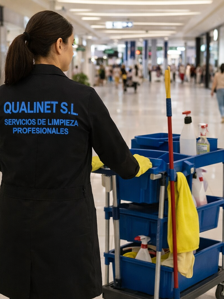 limpieza centro comercial